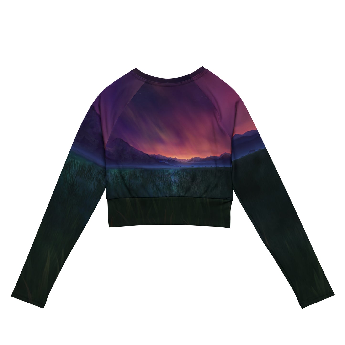 Long Sleeve Crop Top - Paradise v1