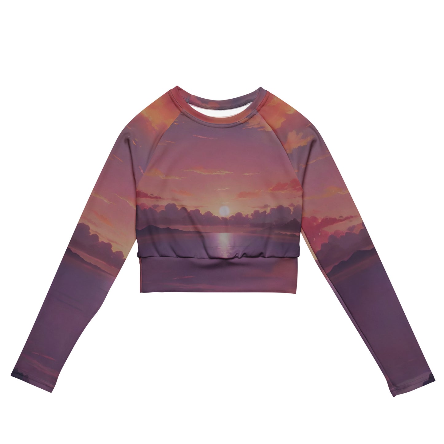 Long-Sleeve Crop Top - Paradise v21