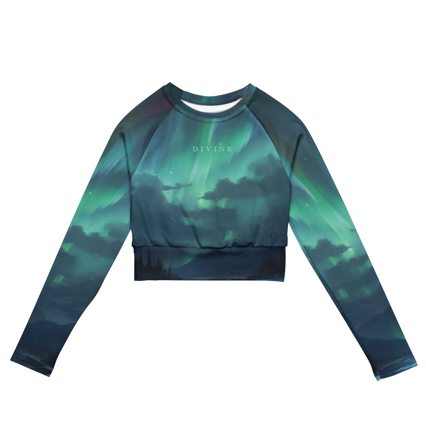 Long-Sleeve Crop Top - Paradise v18