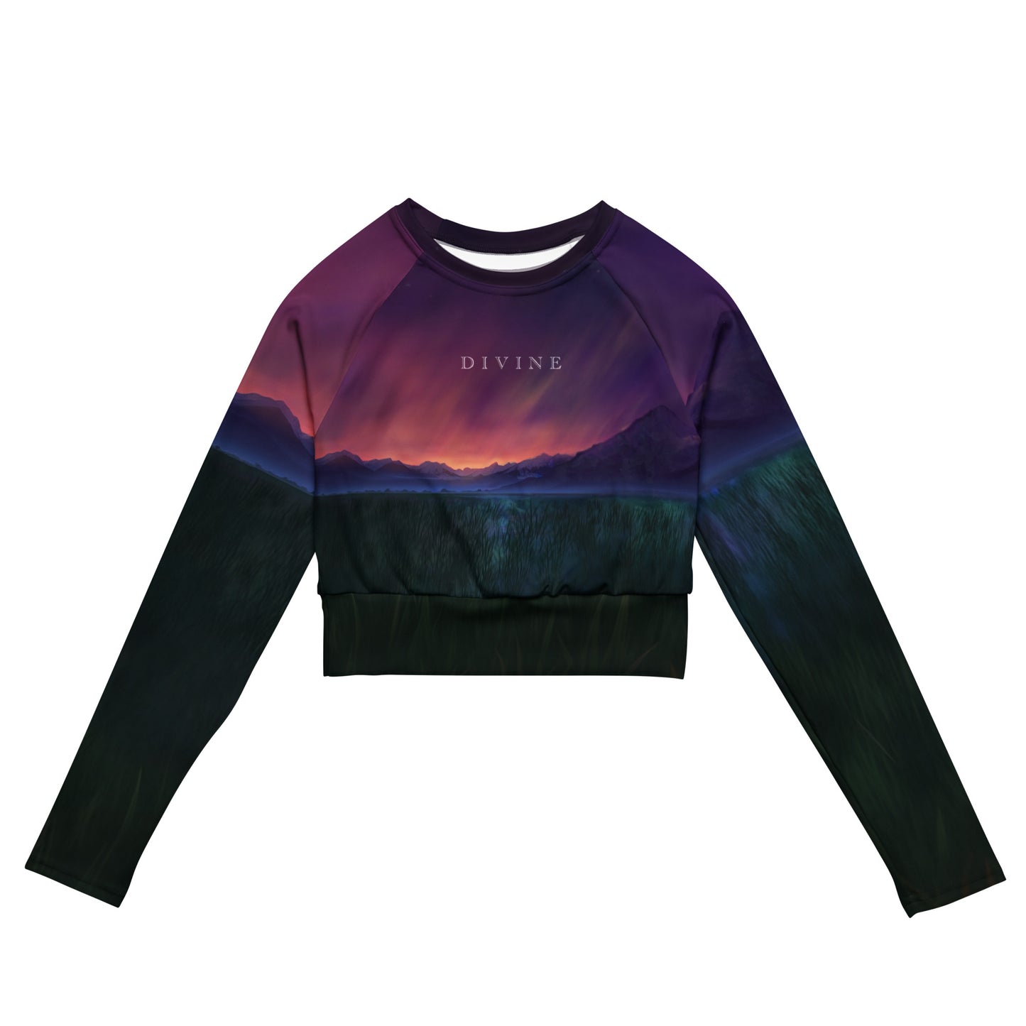 Long Sleeve Crop Top - Paradise v1