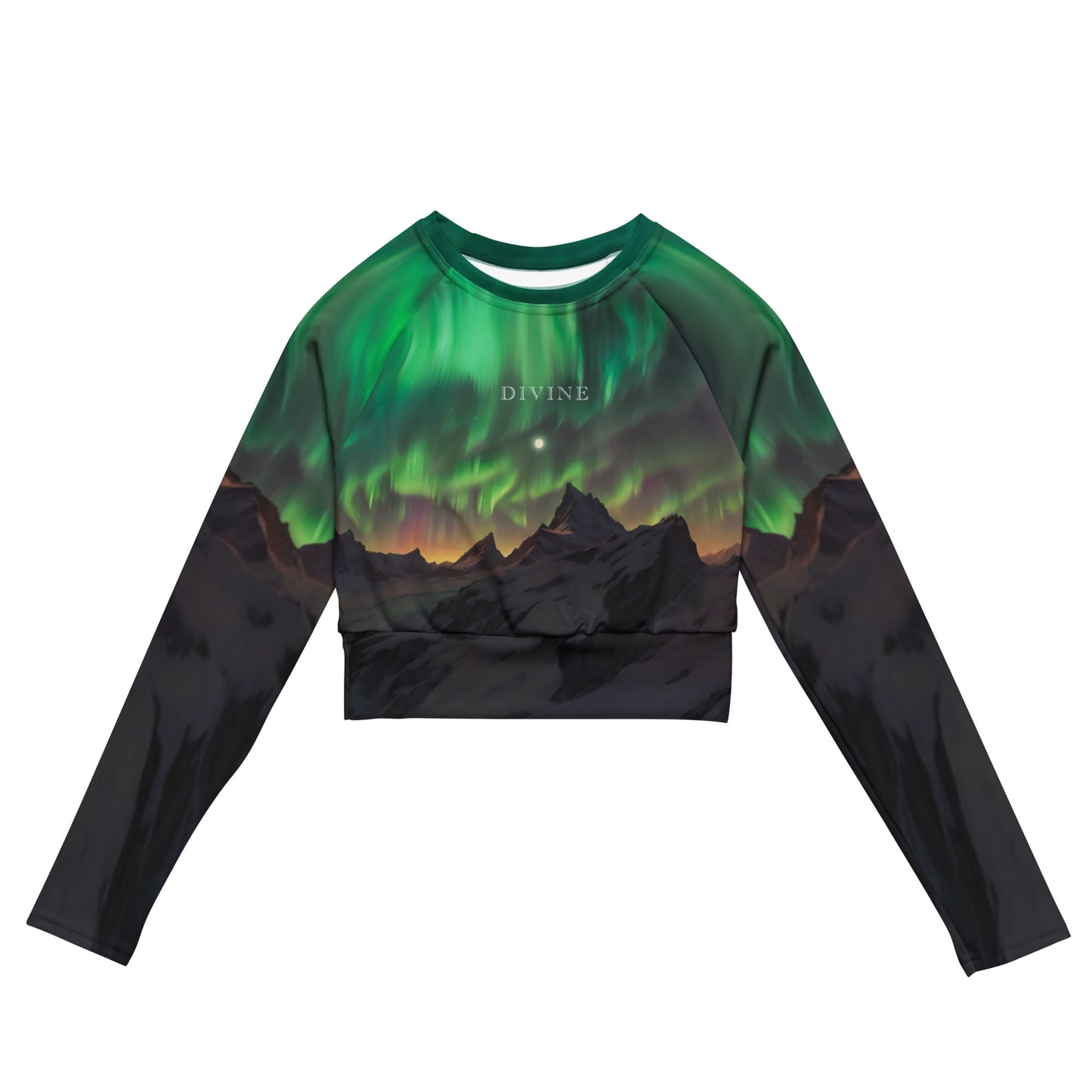 DIVINE Long Sleeve Crop Top - Paradise v7