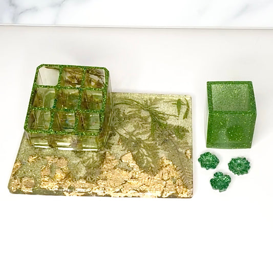 Handmade Jewelry Organizer (Green Goddess)